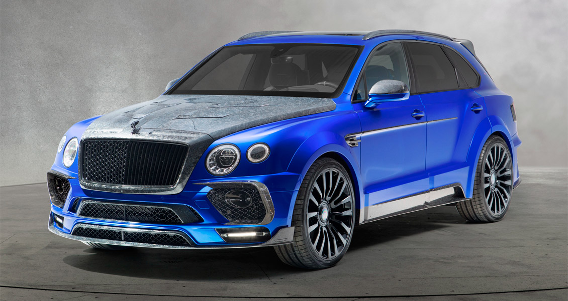 Тюнинг Mansory для Bentley Bentayga Bleurion 2018 2019 2020. Обвес, диски, выхлопная система, интерьер