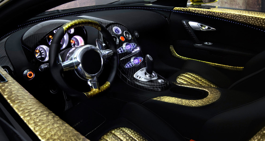 Тюнинг Mansory для Bugatti Veyron Linea D'oro. Обвес, диски, выхлопная система, интерьер