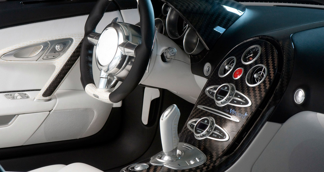Тюнинг Mansory для Bugatti Veyron Linea Vincero. Обвес, диски, выхлопная система, интерьер