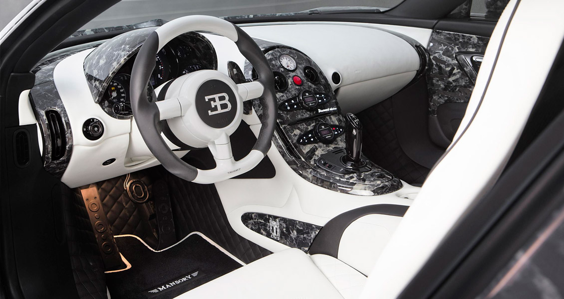 Тюнинг Mansory для Bugatti Veyron Linea Vivere Diamond. Обвес, диски, выхлопная система, интерьер