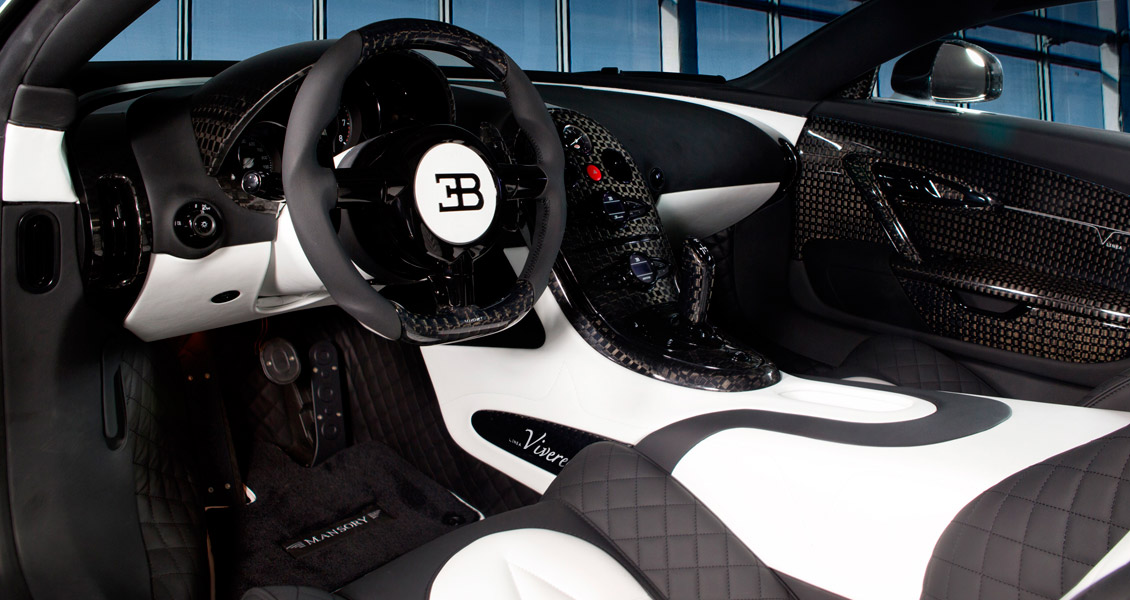 Тюнинг Mansory для Bugatti Veyron Linea Vivere. Обвес, диски, выхлопная система, интерьер