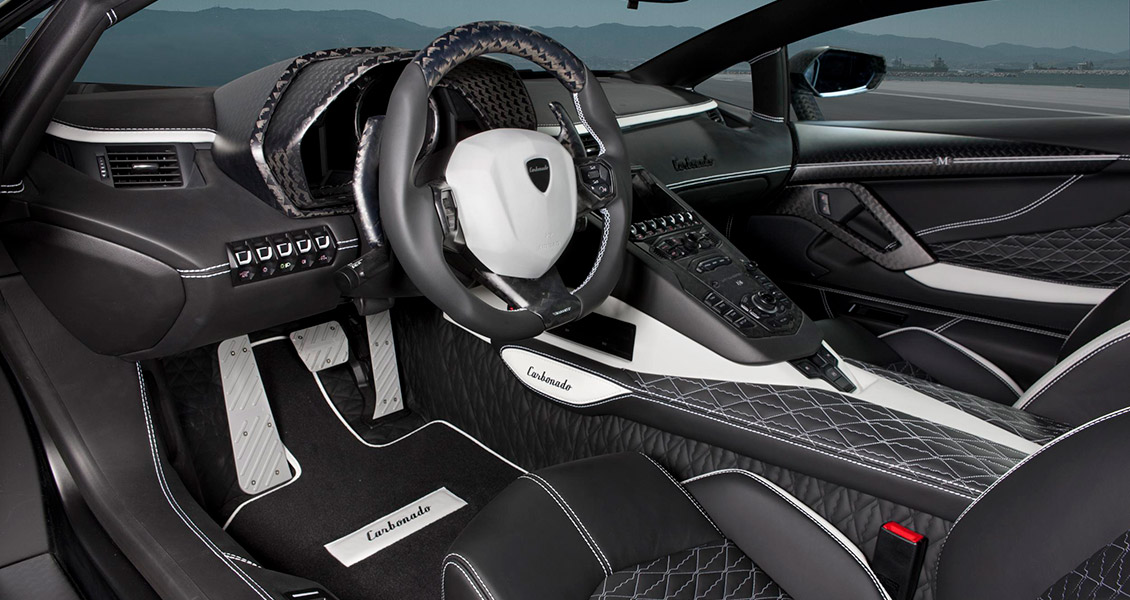 Тюнинг Mansory для Lamborghini Aventador Carbonado. Обвес, диски, выхлопная система, интерьер