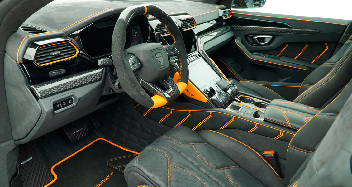 Тюнинг Mansory для Lamborghini Urus. Обвес, диски, выхлопная система, интерьер