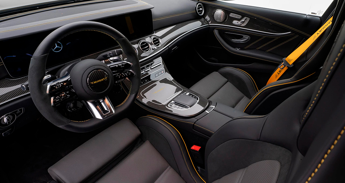 Тюнинг Mansory для Mercedes E63 W213 2021 2022 2023. Обвес, диски, выхлопная система, интерьер