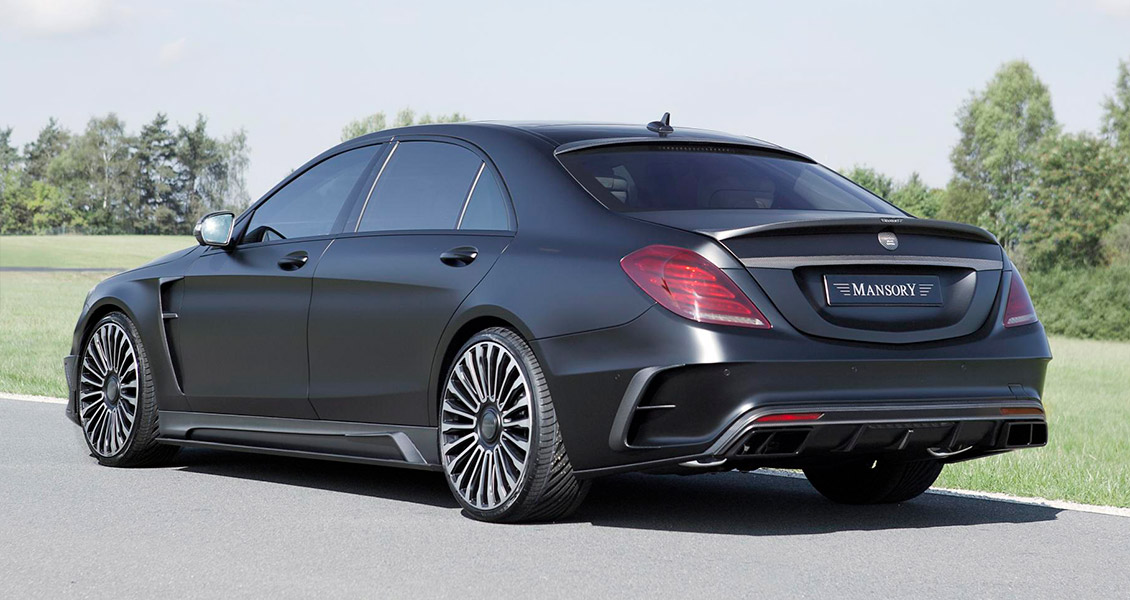 Тюнинг Mansory Black для Mercedes S W222 2017 2016 2015 2014. Обвес, диски, выхлопная система, интерьер