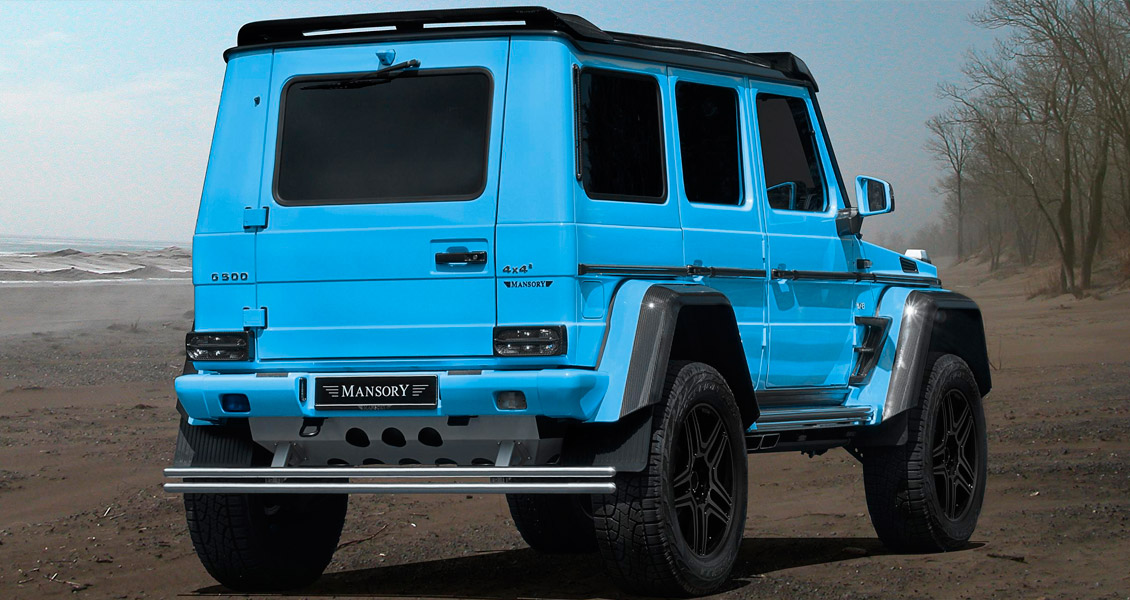 Тюнинг Mansory для Mercedes G500 4x4 W463. Обвес, диски, выхлопная система, интерьер