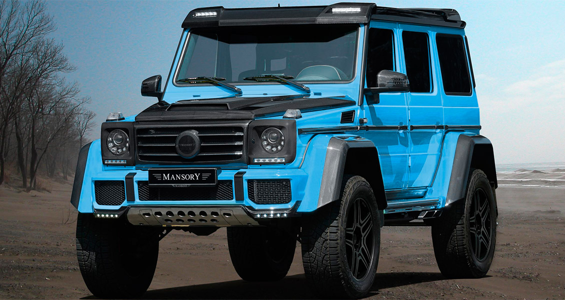 Тюнинг Mansory для Mercedes G500 4x4 W463. Обвес, диски, выхлопная система, интерьер