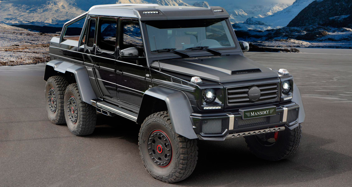 Тюнинг Mansory для Mercedes G63 6x6 W463. Обвес, диски, выхлопная система, интерьер