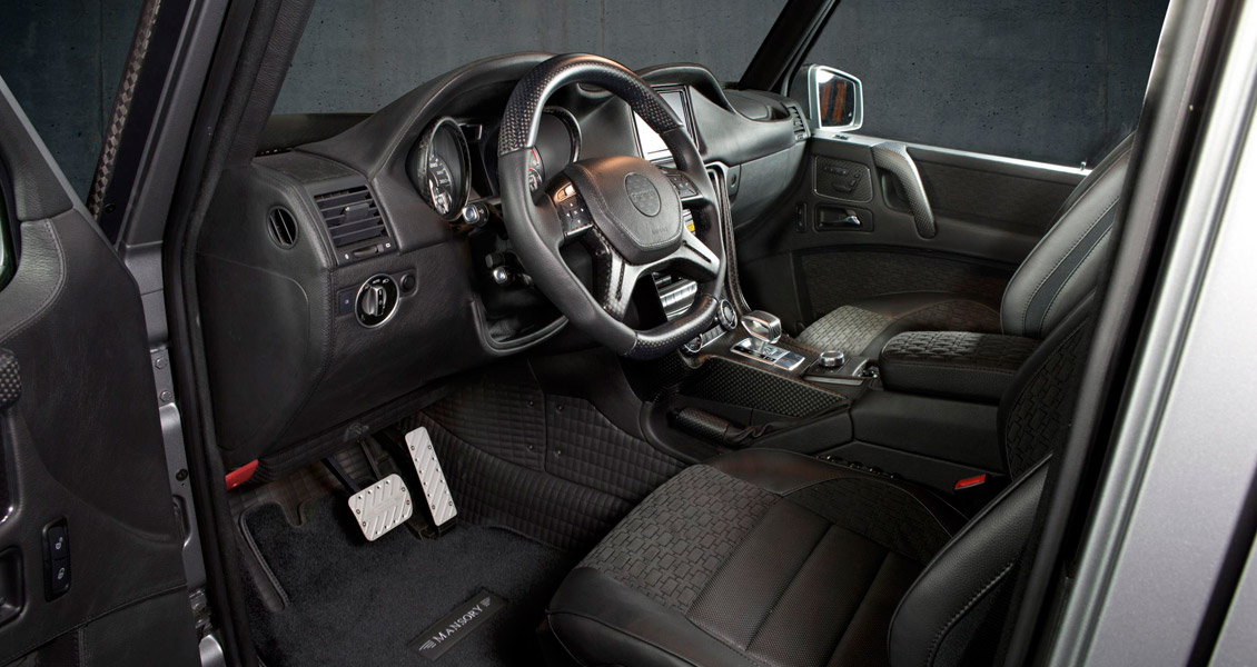 Тюнинг Mansory для Mercedes G63 6x6 W463. Обвес, диски, выхлопная система, интерьер