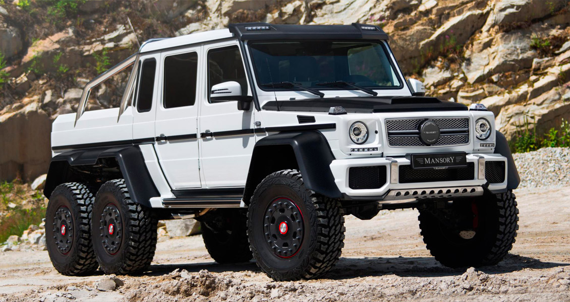 Тюнинг Mansory для Mercedes G63 6x6 W463. Обвес, диски, выхлопная система, интерьер