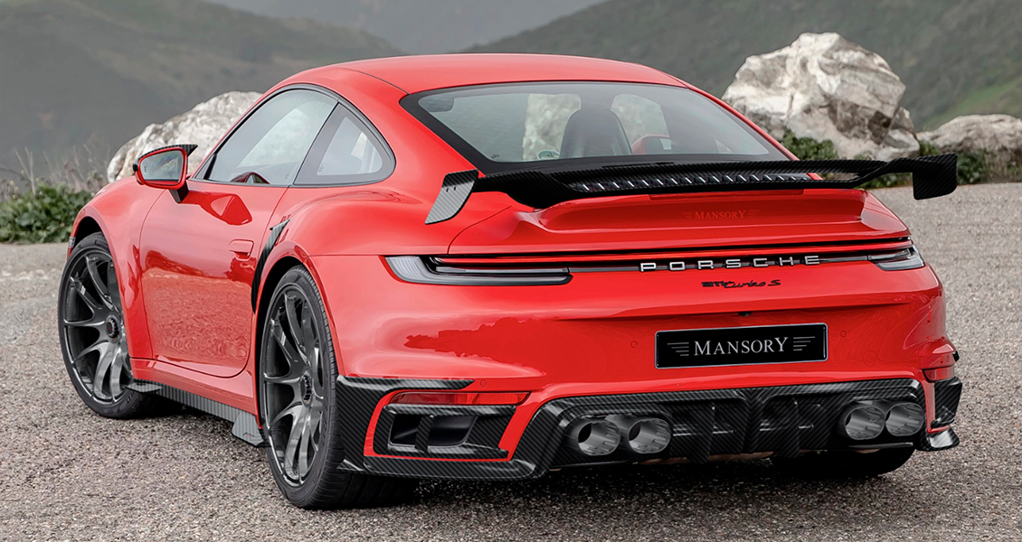 Тюнинг Mansory для Porsche 911 992 Turbo. Обвес, диски, выхлопная система, интерьер